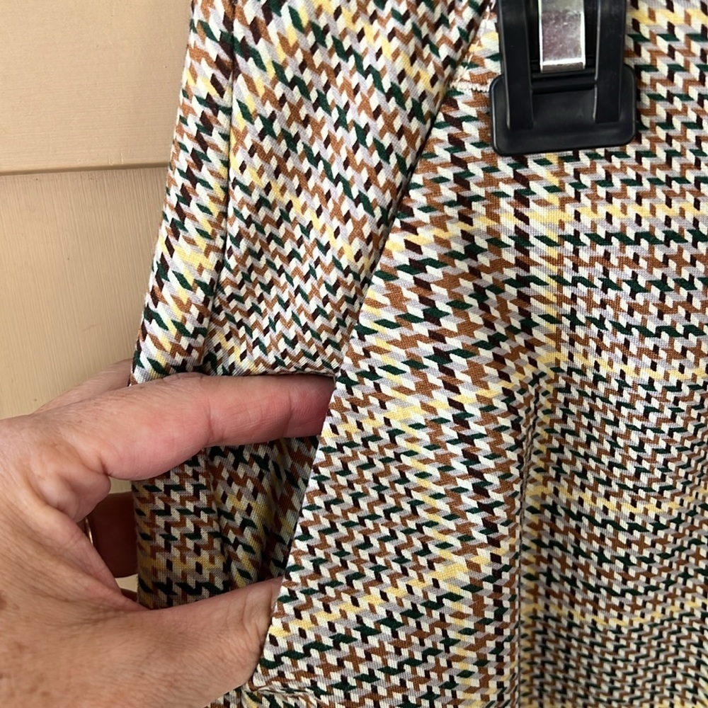 Cabi New no Tag Pastime Houndstooth Plaid Pull-on Skirt Stretch Academia Sz M - Picture 4 of 8